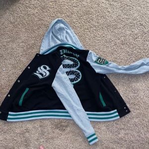 Embroidered slytherin varsity jacket